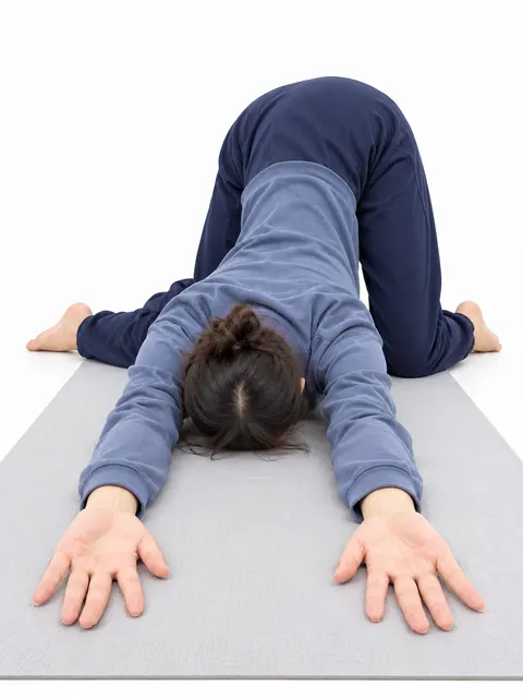俯卧屈膝抬髋（仰视）真人参考照片